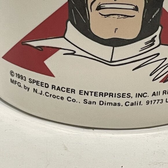 Vintage 1993 Racer X Speed Racer Enterprises NJ Croce Ceramic Mug Tea Cup  Rare - Picture 2 of 6